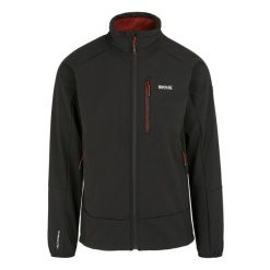 Męska Kurtka Soft Shell Moutdale. Czarne kurtki męskie Regatta, l, bez wzorów, z elastanu, bez kaptura. Za 124.99 zł.