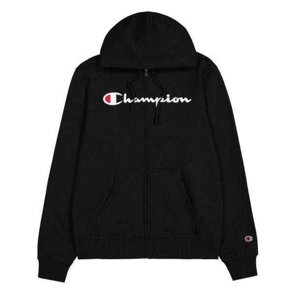 Męska Bluza Z Pełnym Zamkiem Błyskawicznym Z Markowym Rękawem. Niebieskie bluzy bez kaptura męskie CHAMPION, m, z bawełny. Za 365.99 zł.