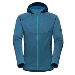 Bluza trekkingowa męska Mammut Nair. Niebieskie bluzy z kapturem męskie Mammut, m, z elastanu. Za 491.70 zł.