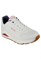 Buty do chodzenia męskie Skechers Uno Stand ON Air. Białe buty sportowe na co dzień męskie Skechers, na lato, z gumy, bez zapięcia. Za 414.00 zł.