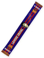 FC Barcelona 25-26, oficjalny szalik - podpisany, Lamine Yamal. Czerwone szaliki męskie FC Barcelona, bez wzorów, z bawełny. Za 126.97 zł.