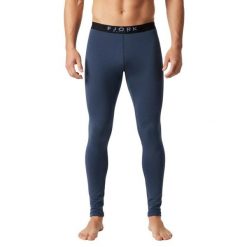 Męskie legginsy termoaktywne ze 100% wełny merynosów - Finn 210. Niebieskie bielizna termoaktywna męska FJORK MERINO, m, bez wzorów, z wełny. Za 479.00 zł.