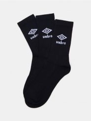 Bawełniane skarpetki 3 pack Umbro - czarny. Czarne skarpetki męskie Sinsay, bez wzorów, z bawełny. Za 22.99 zł.