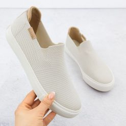 Tenisówki tekstylne slip on beżowe Big Star RR274721. Brązowe trampki i tenisówki damskie Big Star, bez wzorów, z tkaniny. Za 99.00 zł.