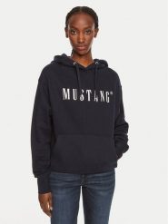 Mustang Bluza Margo 1013934 Granatowy Oversize. Niebieskie bluzy bez kaptura damskie Mustang, l, z bawełny. Za 224.99 zł.