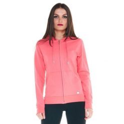 Damska podstawowa bluza z kapturem i zamkiem. Brązowe bluzy sportowe damskie LEONE 1947 APPAREL, bez wzorów, bez ramiączek, z kapturem. Za 164.19 zł.