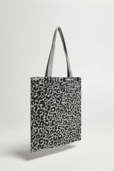 Torba shopper w zwierzęcy wzór szara. Szare shopper bag damskie MOODO, bez wzorów, z bawełny, bez dodatków. Za 25.99 zł.