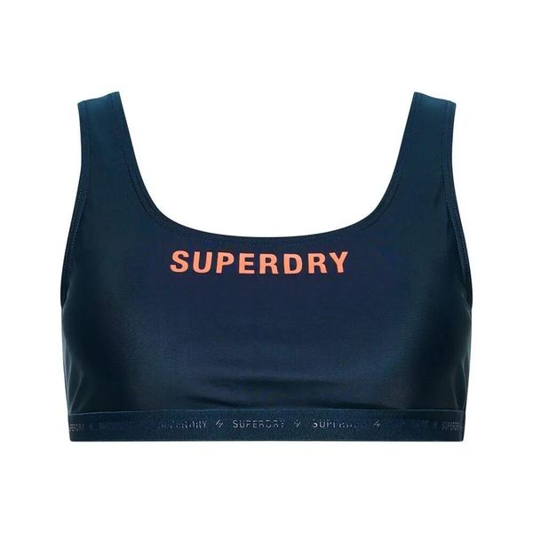 Damski elastyczny top do kostiumu kąpielowego Superdry Code Micro. Niebieskie topy sportowe damskie Superdry., l, bez wzorów, z elastanu, bez ramiączek. Za 143.45 zł.