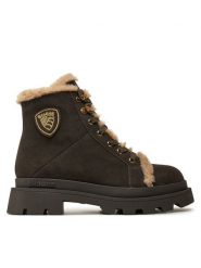 Blauer Trapery F4KIMMEL06 Brązowy. Brązowe trapery damskie Blauer, ze skóry, bez obcasa. Za 659.99 zł.