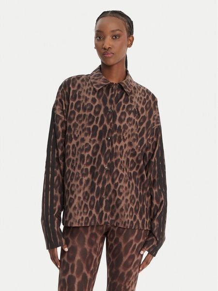 Adidas Kurtka przejściowa Seasonal Essentials Leopard Print JZ0297 Brązowy Loose Fit. Brązowe kurtki damskie Adidas, s, bez wzorów, z syntetyku, bez kaptura. Za 191.99 zł.