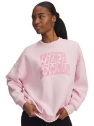 Under Armour Bluza "Rival Flc OS Varsity" w kolorze jasnoróżowym rozmiar: M. Różowe bluzy bez kaptura damskie Under Armour, m, z bawełny. Za 144.58 zł.