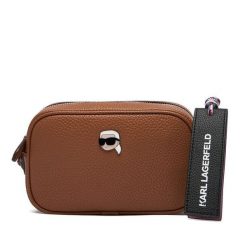 Torebka KARL LAGERFELD. Brązowe listonoszki damskie Karl Lagerfeld, bez wzorów, bez dodatków. Za 519.99 zł.