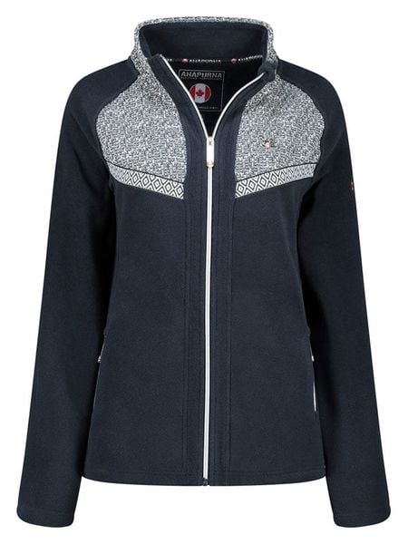 ANAPURNA Kurtka polarowa "Urithana" w kolorze granatowym rozmiar: M. Niebieskie kurtki damskie ANAPURNA, m, bez wzorów, z polaru, bez kaptura. Za 148.26 zł.