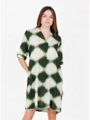 KEY LARGO Sukienka w kolorze kremowo-zielonym rozmiar: XL. Brązowe sukienki damskie KEY LARGO, na co dzień, xl, bez wzorów, z wiskozy, bez kołnierzyka, bez ramiączek, midi, proste. Za 91.56 zł.