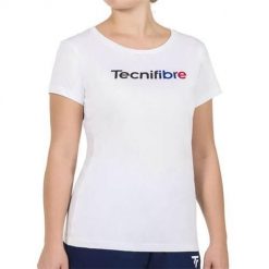 Koszulka sportowa damska Tecnifibre 22WCUTE22. Białe bluzki sportowe damskie TECNIFIBRE, s, bez wzorów, z bawełny, bez ramiączek. Za 89.99 zł.