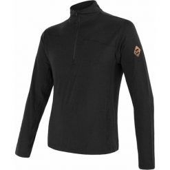Męska koszulka Baselayer Merino Extreme z długim rękawem i zamkiem błyskawicznym. Czarne koszulki męskie z długim rękawem Sensor, m, z dzianiny. Za 604.95 zł.