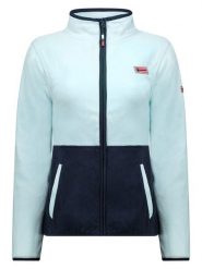 Geographical Norway Kurtka polarowa "Touki" w kolorze błękitno-granatowym rozmiar: XXL. Niebieskie kurtki damskie Geographical Norway, xxl, bez wzorów, z polaru, bez kaptura. Za 60.73 zł.