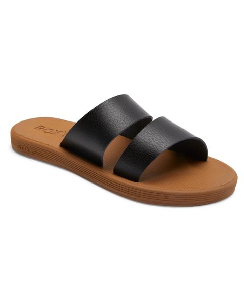 Sandały damskieCOASTAL COOL. Czarne sandały damskie Roxy, bez wzorów, z gumy, bez obcasa. Za 159.99 zł.