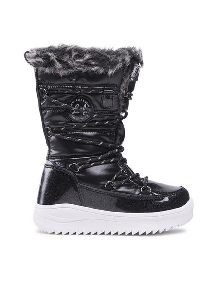 Leaf Śniegowce Kaitsor LKAIT201K Czarny. Czarne kozaki dziewczęce Leaf, bez wzorów, z materiału, bez obcasa. Za 359.99 zł.