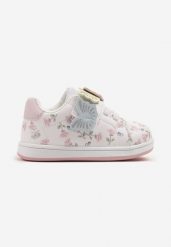 Białe Buty Sportowe Sneakersy ze Skórzaną Wkładką i Aplikacjami Nilavira. Białe sukienki niemowlęce Born2be, z aplikacjami, z jeansu, bez ramiączek. Za 89.99 zł.