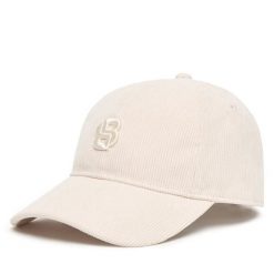 Czapka z daszkiem BOSS. Białe czapki z daszkiem damskie Boss, bez wzorów. Za 169.99 zł.