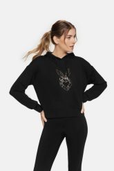 Bluza sportowa Cardiobunny Freeze z kapturem. Czarne bluzy sportowe damskie Cardio Bunny, m, z dresówki. Za 69.99 zł.