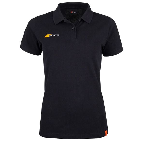 Damska koszulka polo Grays Hockey Tangent. Czarne bluzki damskie GRAYS, bez wzorów, bez kołnierzyka, bez ramiączek. Za 213.00 zł.