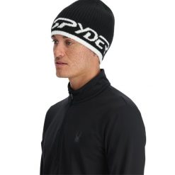 Czapka zimowa Spyder Logo. Czerwone czapki męskie Spyder, na zimę, bez wzorów, sportowe. Za 169.99 zł.