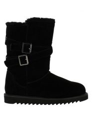 NICEBAY Skórzane kozaki zimowe "Mells Waterproof" w kolorze czarnym rozmiar: 38. Czarne kozaki damskie Nicebay, z materiału, bez obcasa. Za 255.34 zł.