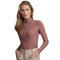 Damska koszulka jeździecka z długim rękawem Premier Equine Prospero. Brązowe t-shirty damskie PREMIER EQUINE, s, bez wzorów, bez kołnierzyka. Za 295.00 zł.