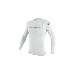 Koszulka ONEILL BASIC SKINS L/S RASH GUARD. Białe bluzki damskie O'neill, l, bez wzorów, bez kołnierzyka. Za 145.70 zł.
