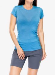 Koszulka merino damska termoaktywna Sensor Merino Active Tee S/S. Niebieskie bielizna termoaktywna damska Sensor, l, bez wzorów, z materiału. Za 302.49 zł.