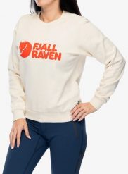 Bluza damska Fjallraven Logo Sweater. Białe bluzy z kapturem damskie Fjällräven, xs, z bawełny. Za 450.99 zł.