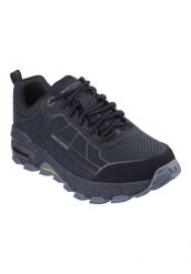 Buty sportowe Sneakersy męskie, Max Protect - Irongu Patike. Czarne buty sportowe na co dzień męskie Skechers, na zimę, z materiału, bez zapięcia, trekkingowe. Za 399.99 zł.
