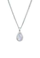 Elli PREMIUM Damski elegancki wisiorek kropla z kamieniem księżycowym ze srebra próby 925 Sterling Silver Naszyjniki 1 ct. Szare naszyjniki damskie Elli PREMIUM, srebrne. Za 203.99 zł.