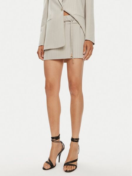 Patrizia Pepe Spódnica mini 8G0410/A457-FE81 Szary Regular Fit. Szare spódniczki damskie Patrizia Pepe, bez wzorów, z syntetyku, mini. Za 679.99 zł.