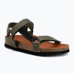 Sandały Scholl Heaven Ad Med. Zielone sandały damskie Scholl, z materiału, bez zapięcia. Za 369.99 zł.