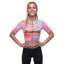Damska koszulka kolarska crop top Boombastic Siroko BBC M8-W Boom Crop Orange. Brązowe t-shirty damskie SIROKO, m, bez wzorów, z elastanu, bez kołnierzyka. Za 298.00 zł.