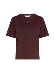MOSS COPENHAGEN Koszulka "Melea" w kolorze fioletowym rozmiar: L/XL. Różowe bluzki damskie MOSS COPENHAGEN, l, bez wzorów, z bawełny, bez kołnierzyka, bez ramiączek. Za 114.44 zł.