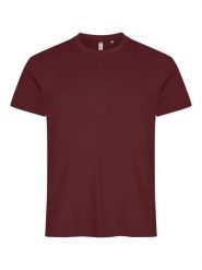 Clique Basic-T T-shirt męska dopasowany krój. Czerwone t-shirty męskie CLIQUE, m, bez wzorów, z bawełny, bez kołnierzyka. Za 82.69 zł.