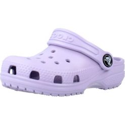 Sandały CROCS CLASSIC CLOG T Fioletowy. Fioletowe sandały damskie Crocs, bez wzorów, z materiału, bez obcasa. Za 198.99 zł.