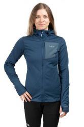 Bluza z kapturem damska Rab Superflux Hoody. Niebieskie bluzy z kapturem damskie RAB, s, z materiału. Za 429.99 zł.