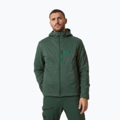 Kurtka zimowa męska Helly Hansen Odin Stretch Hooded Insulator. Zielone kurtki męskie Helly Hansen, na zimę, m, bez wzorów, sportowe, bez kaptura. Za 529.99 zł.