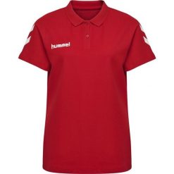 Koszulka tenisowa polo damska Hummel Go Cotton Polo Woman. Czerwone bluzki damskie HUMMEL, m, bez wzorów, sportowe, bez kołnierzyka, bez ramiączek. Za 164.50 zł.