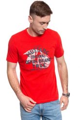 T-SHIRT MĘSKI MUSTANG Alex C Print 1009508 7130. T-shirty męskie Mustang, m, bez wzorów, bez kołnierzyka. W wyprzedaży za 39.99 zł.