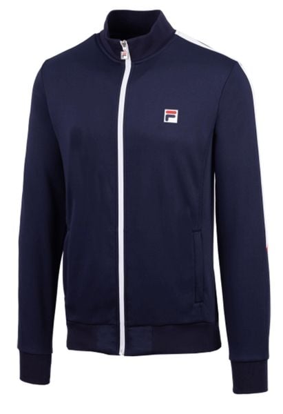Bluza sportowa męska Fila Manuel. Niebieskie bluzy sportowe męskie Fila, bez wzorów, sportowe, bez kołnierzyka, bez ramiączek. Za 443.00 zł.