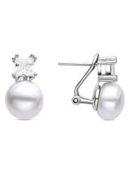 Luxenter Srebrne kolczyki z perłami rozmiar: onesize. Szare kolczyki damskie Luxenter, z cyrkonią, srebrne. Za 196.24 zł.