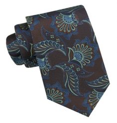Klasyczny, Męski Krawat - Szeroki - Chattier - Duży Wzór Kwiatowy, Ciemne Bordo. Czerwone krawaty i muchy męskie Chattier, bez wzorów, z tkaniny, eleganckie. Za 49.00 zł.