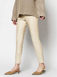 Rosner Legginsy "Alisa" w kolorze kremowym rozmiar: 44/L28. Brązowe legginsy damskie Rosner, l, bez wzorów, ze skóry. Za 195.95 zł.