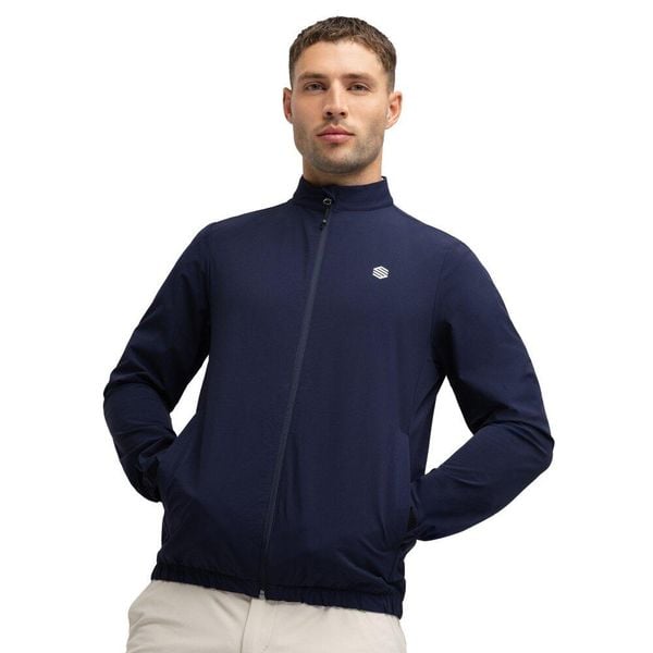 Męska golfowa kurtka przeciwdeszczowa Siroko Muirfield Navy. Niebieskie kurtki męskie SIROKO, l, bez wzorów, sportowe, bez kaptura. Za 298.00 zł.